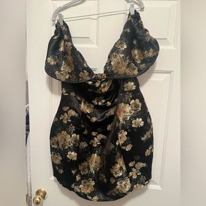 Floral jacquard dress